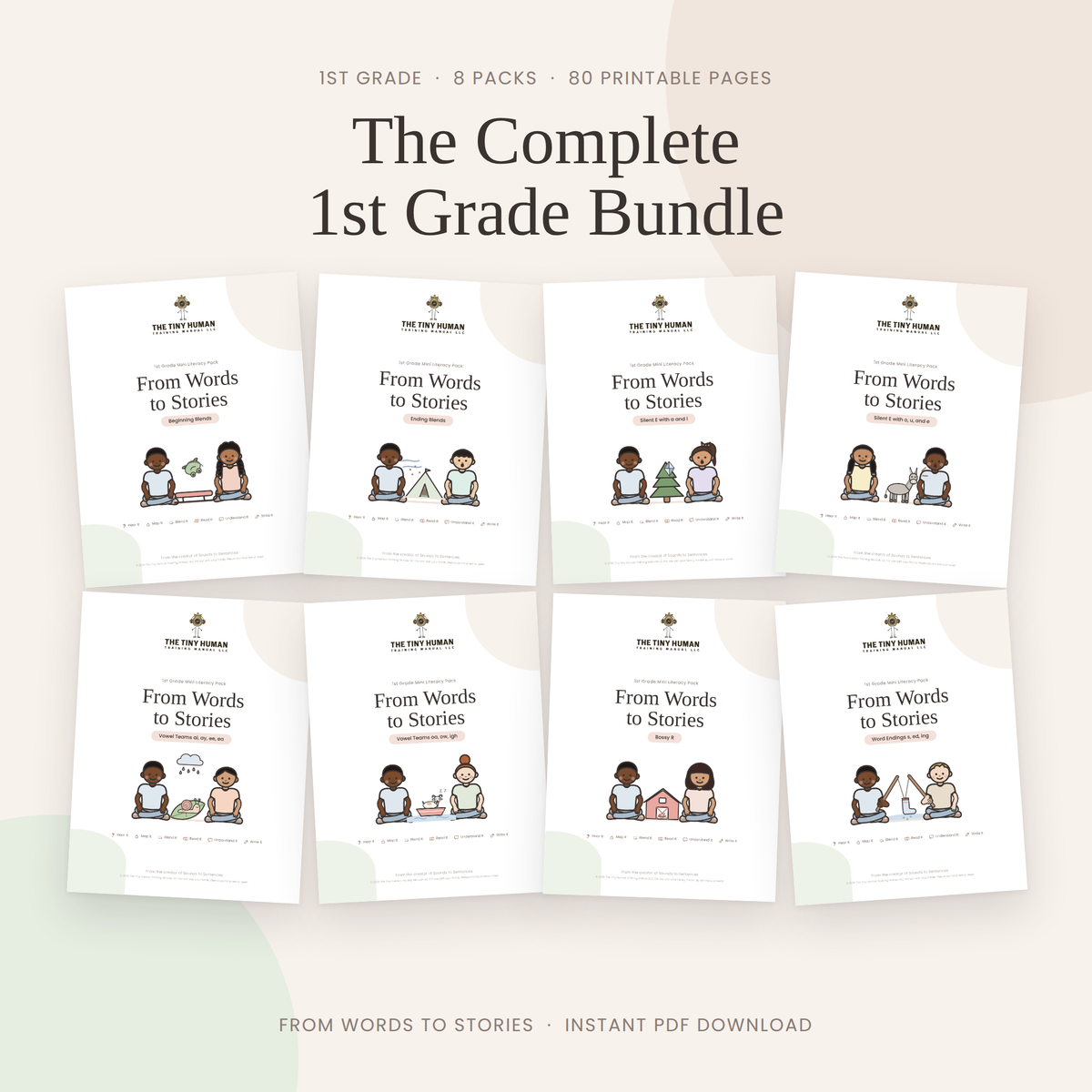 First Grade Mini Literacy Packs
