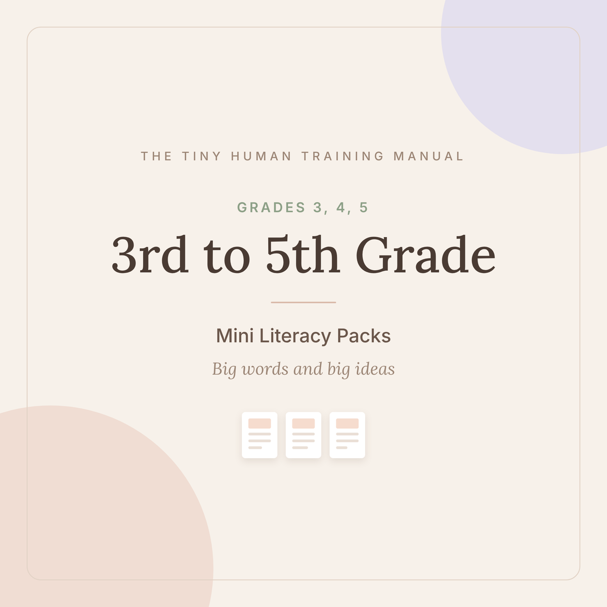 3rd to 5th Grade