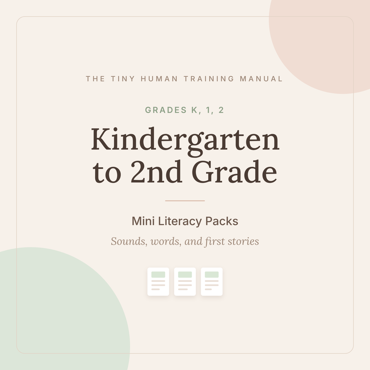 Kindergarten to 2nd Grade