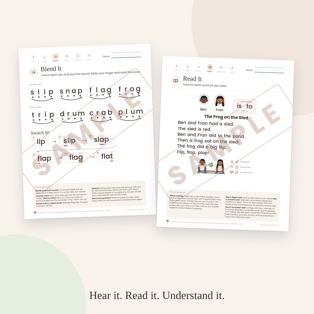 First Grade Mini Literacy Pack: From Words to Stories (Beginning Blends)