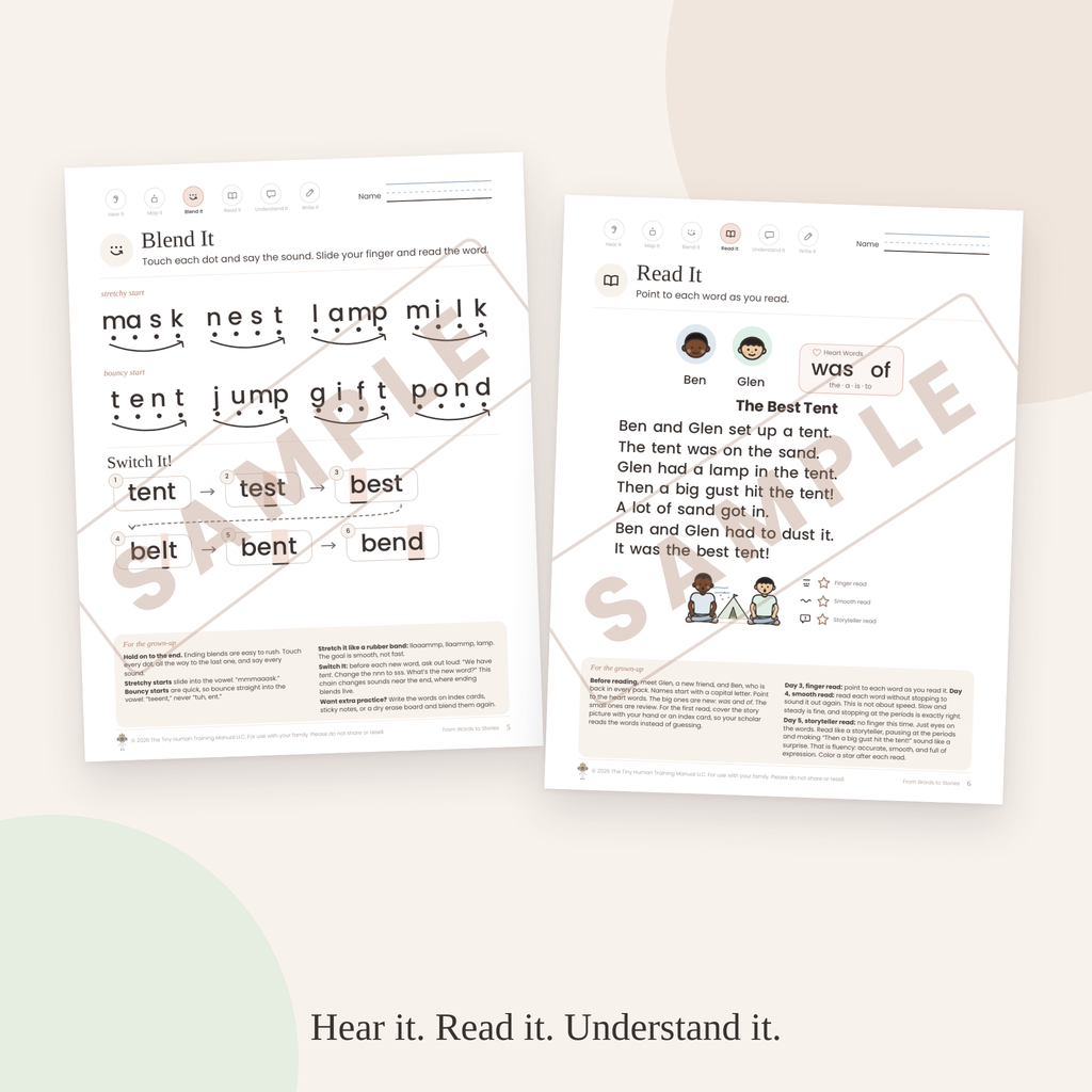First  Grade Mini Literacy Pack: From Words to Stories (Ending Blends)