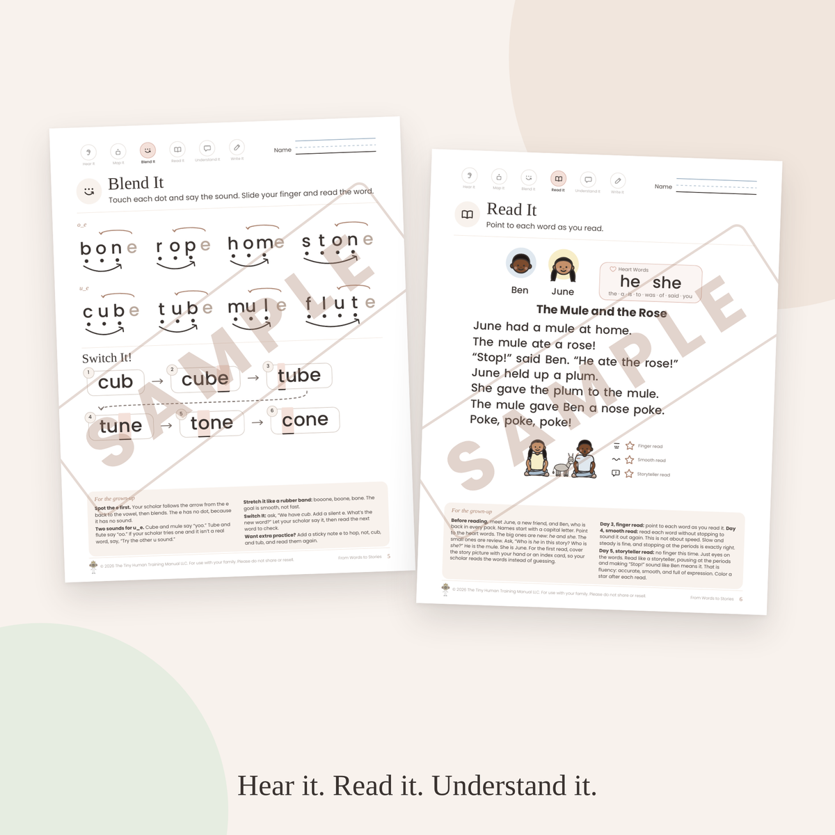 First Grade Mini Literacy Pack: From Words to Stories (Silent E with o, u, and e)