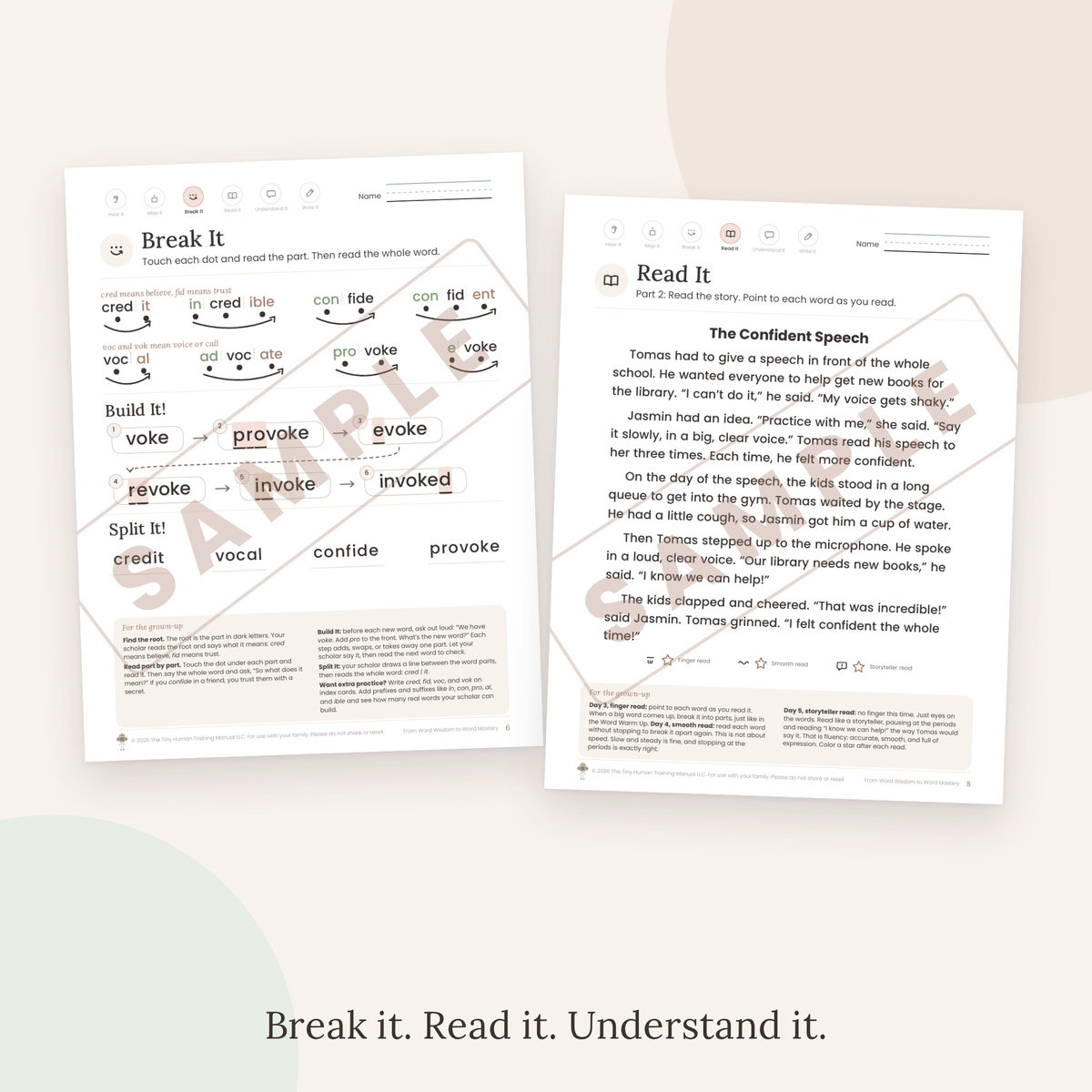 Seventh Grade Mini Literacy Pack: From Word Wisdom to Word Mastery (Latin Roots: cred, fid, voc, vok)