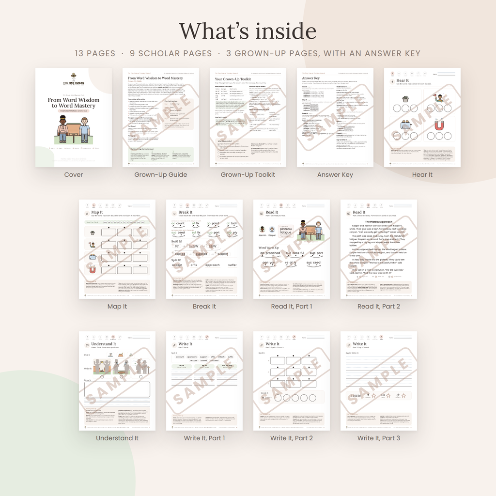 Seventh Grade Mini Literacy Pack: From Word Wisdom to Word Mastery (Chameleon Prefixes: ad and sub)