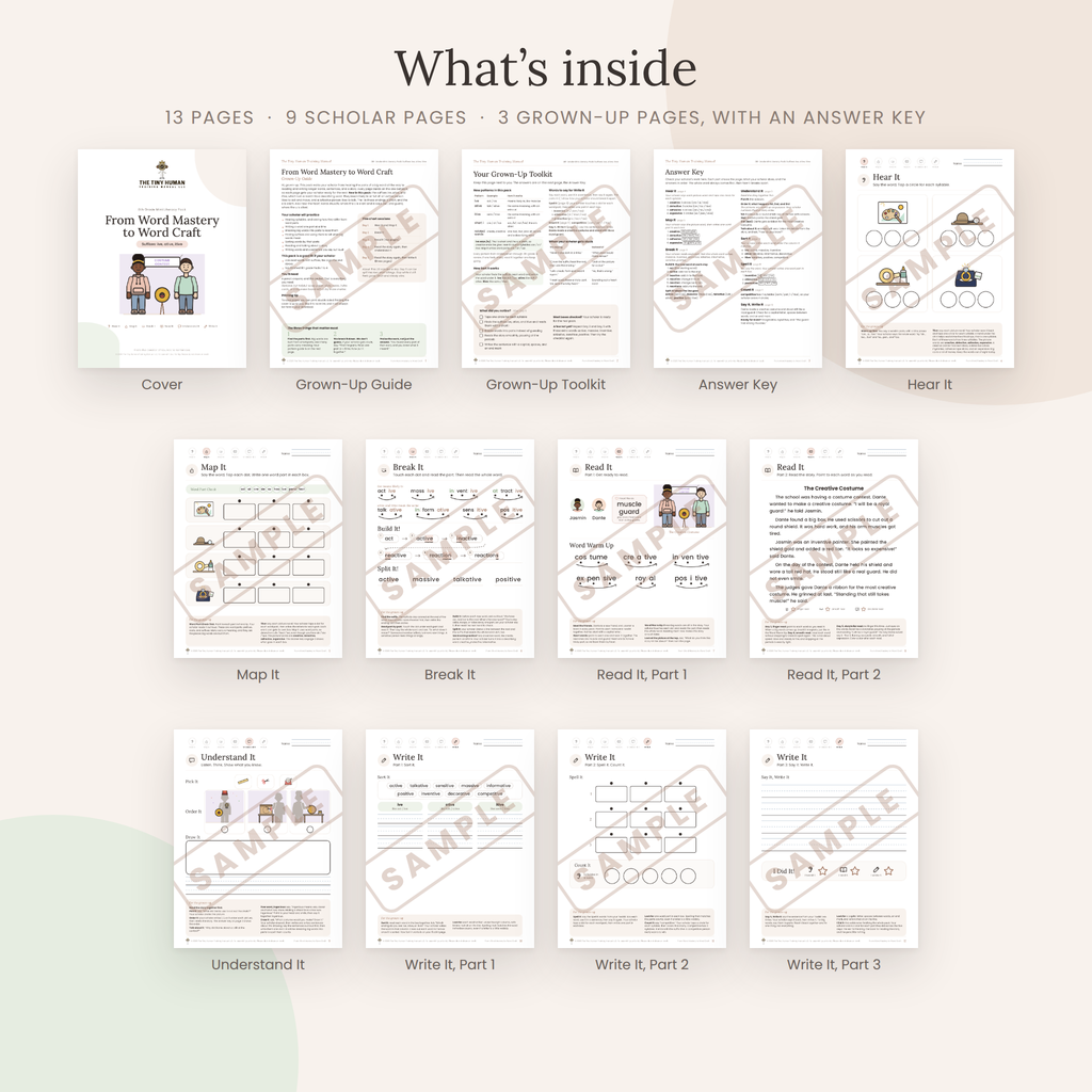 Eighth Grade Mini Literacy Pack: From Word Mastery to Word Craft (Suffixes: ive, ative, itive)