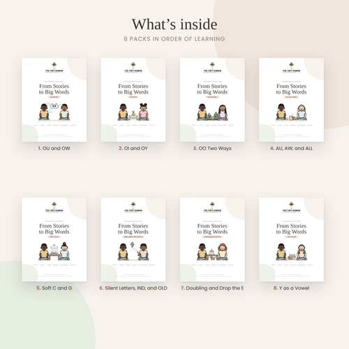 Complete Second Grade Bundle: From Stories to Big Words (8 Mini Literacy Packs)