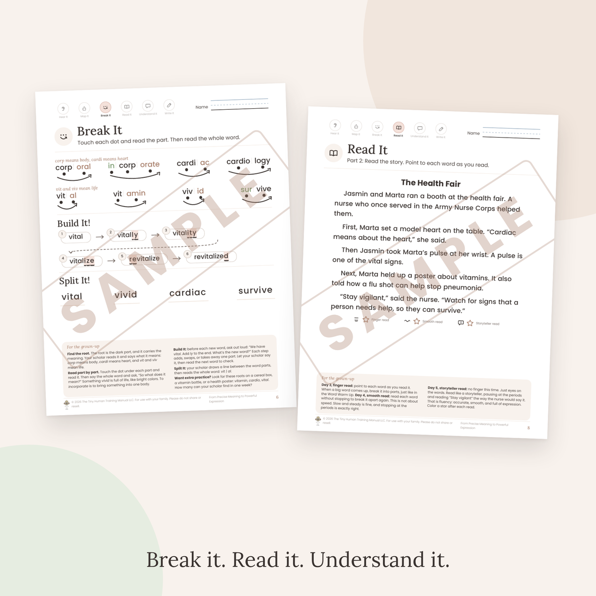Eleventh Grade Mini Literacy Pack: From Precise Meaning to Powerful Expression (Body and Life Roots: corp, cardi, vit, viv)
