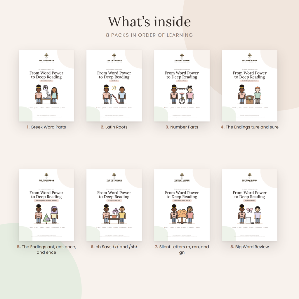 Fifth Grade Complete Bundle: From Word Power to Deep Reading (8 Mini Literacy Packs)