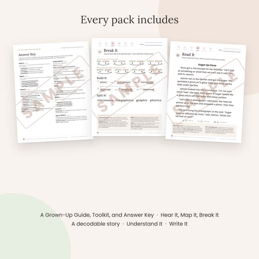 Fifth Grade Complete Bundle: From Word Power to Deep Reading (8 Mini Literacy Packs)