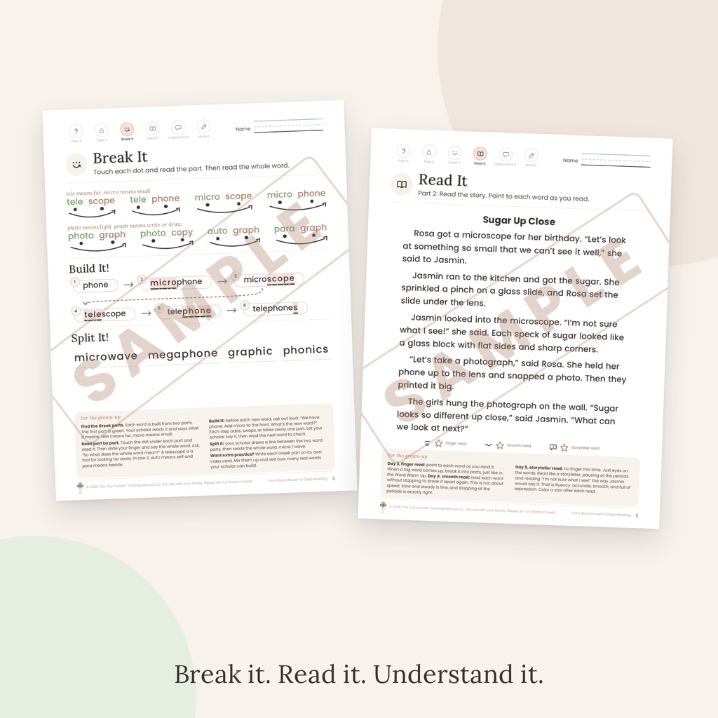 Fifth Grade Mini Literacy Pack: From Word Power to Deep Reading (Greek Word Parts)