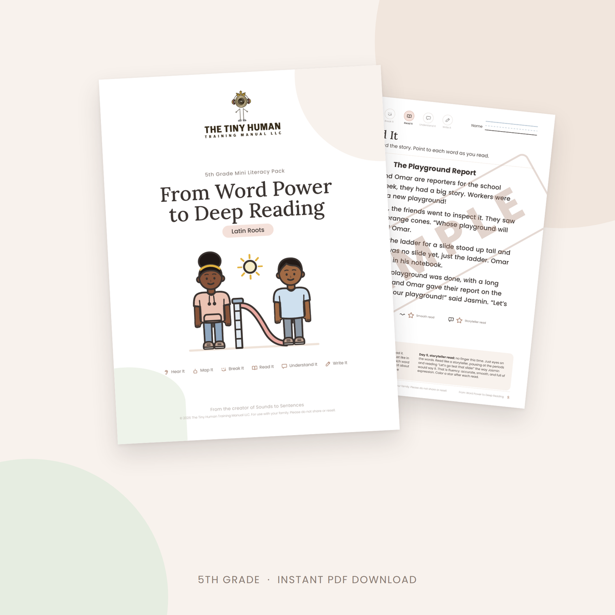Fifth Grade Mini Literacy Pack: From Word Power to Deep Reading (Latin Roots)