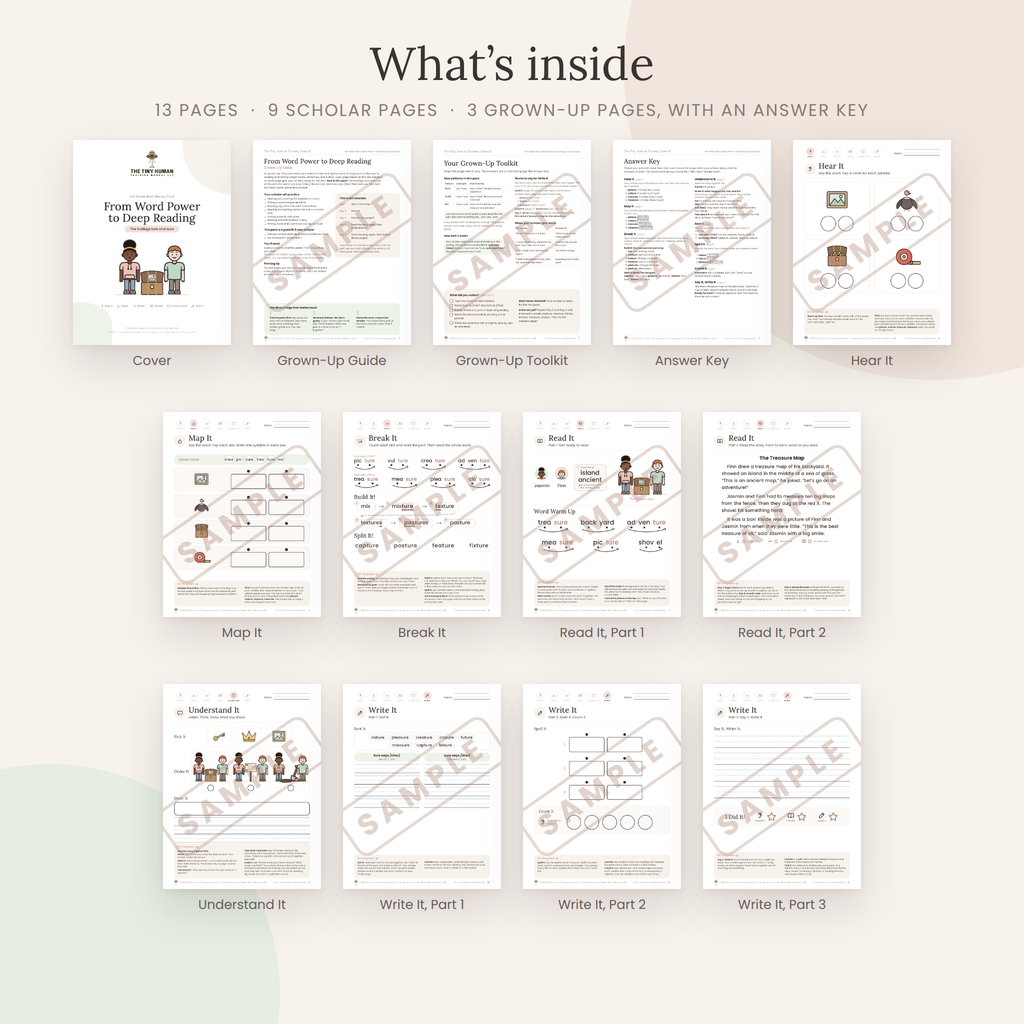 Fifth Grade Mini Literacy Pack: From Word Power to Deep Reading (The Endings ture and sure)