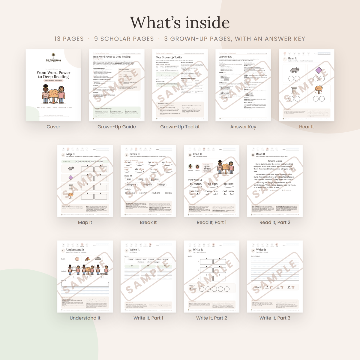 Fifth Grade Mini Literacy Pack: From Word Power to Deep Reading (Silent Letters rh, mn, and gn)