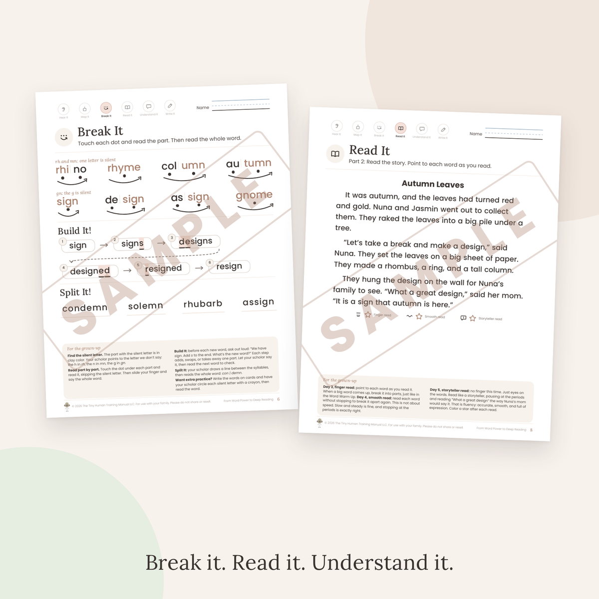Fifth Grade Mini Literacy Pack: From Word Power to Deep Reading (Silent Letters rh, mn, and gn)