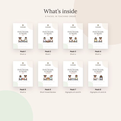 Complete Kindergarten Bundle: From Sounds to Words (All 8 Packs)