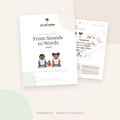 Kindergarten Mini Literacy Pack: From Sounds to Words (Short e)