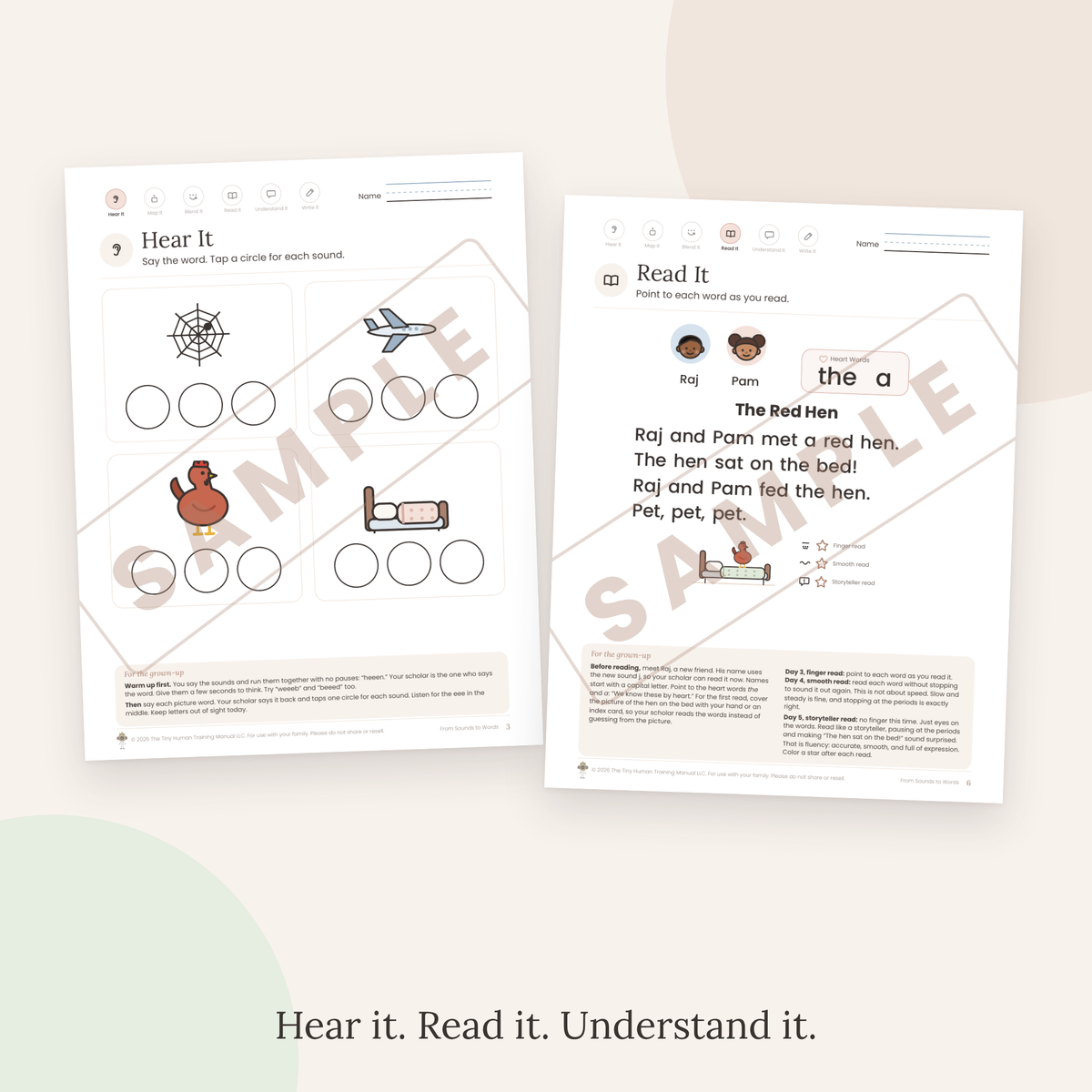 Kindergarten Mini Literacy Pack: From Sounds to Words (Short e)