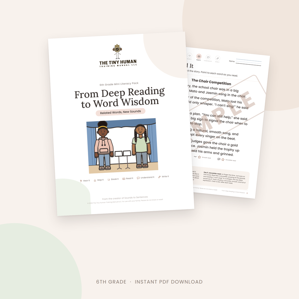 Sixth Grade Mini Literacy Pack: From Deep Reading to Word Wisdom (Related Words, New Sounds)