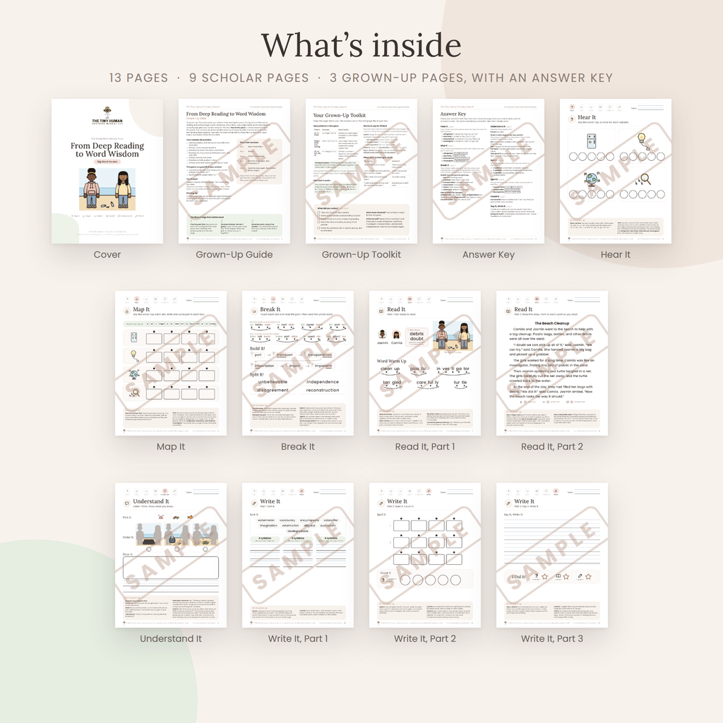 Sixth Grade Mini Literacy Pack: From Deep Reading to Word Wisdom (Big Word Review)