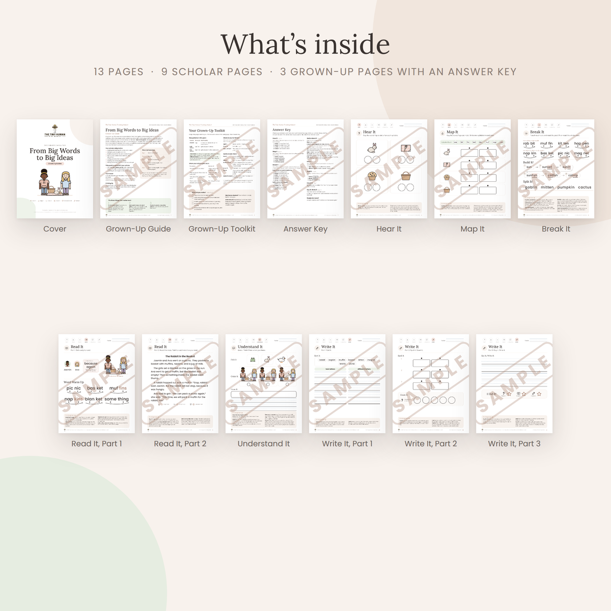 Third Grade Mini Literacy Pack: From Big Words to Big Ideas (Closed Syllables)