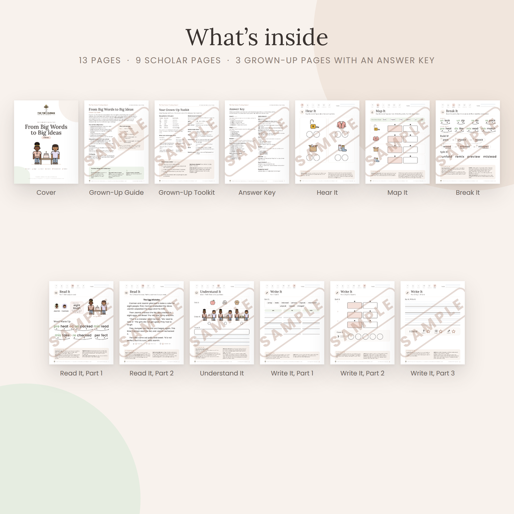 Third Grade Mini Literacy Pack: From Big Words to Big Ideas (Prefixes)