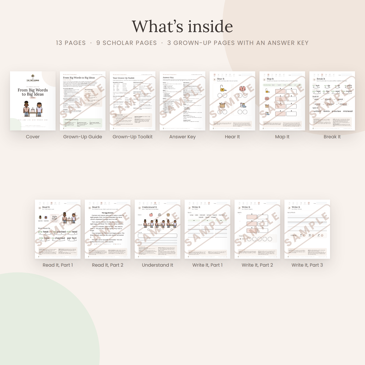 Third Grade Mini Literacy Pack: From Big Words to Big Ideas (Prefixes)