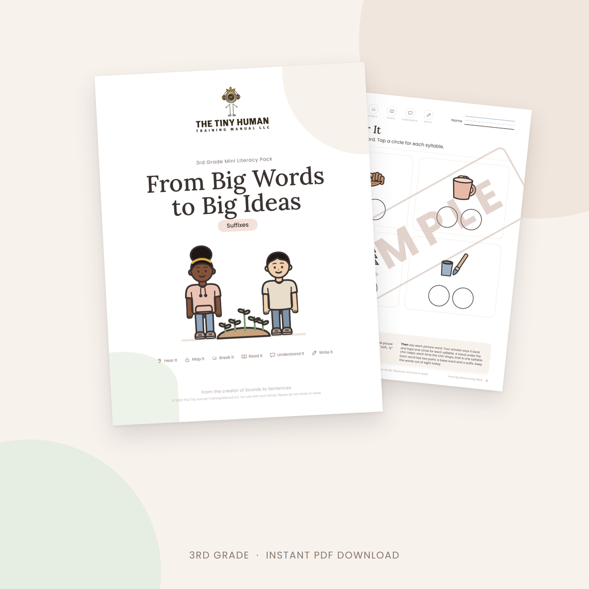 Third Grade Mini Literacy Pack: From Big Words to Big Ideas (Suffixes)