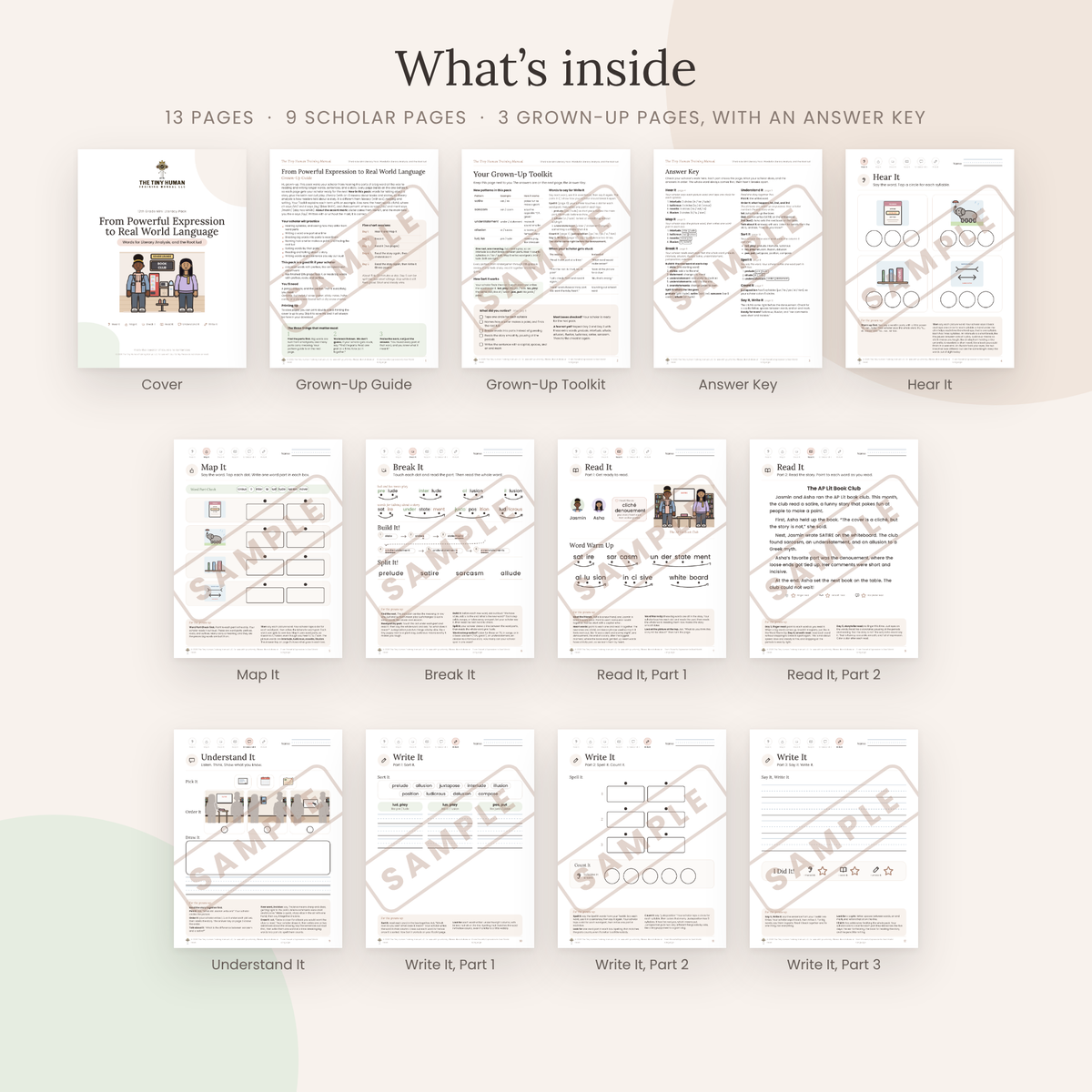 Twelfth Grade Mini Literacy Pack: From Powerful Expression to Real World Language (Words for Literary Analysis, and the Root lud)