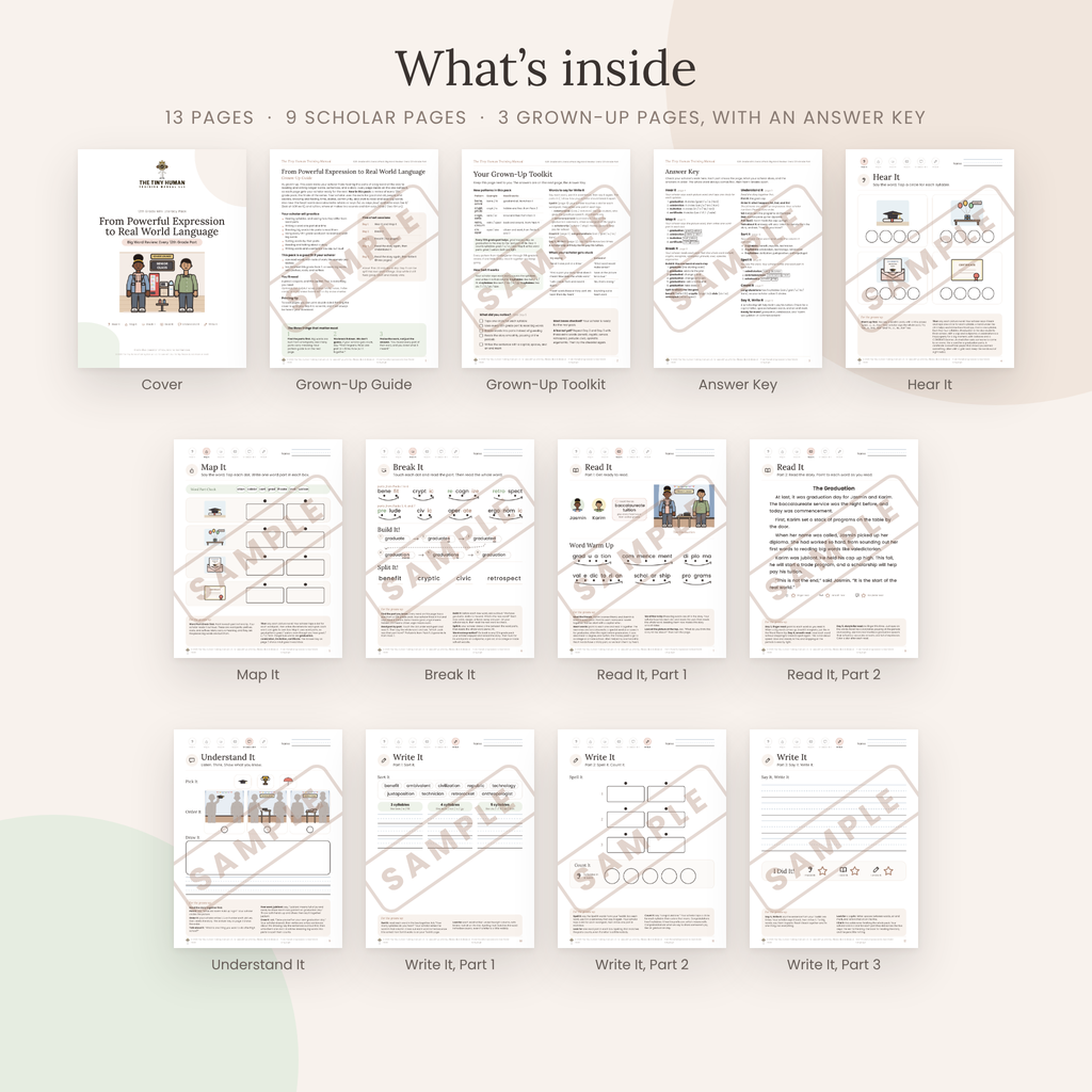 Twelfth Grade Mini Literacy Pack: From Powerful Expression to Real World Language (Big Word Review: Every 12th Grade Part)